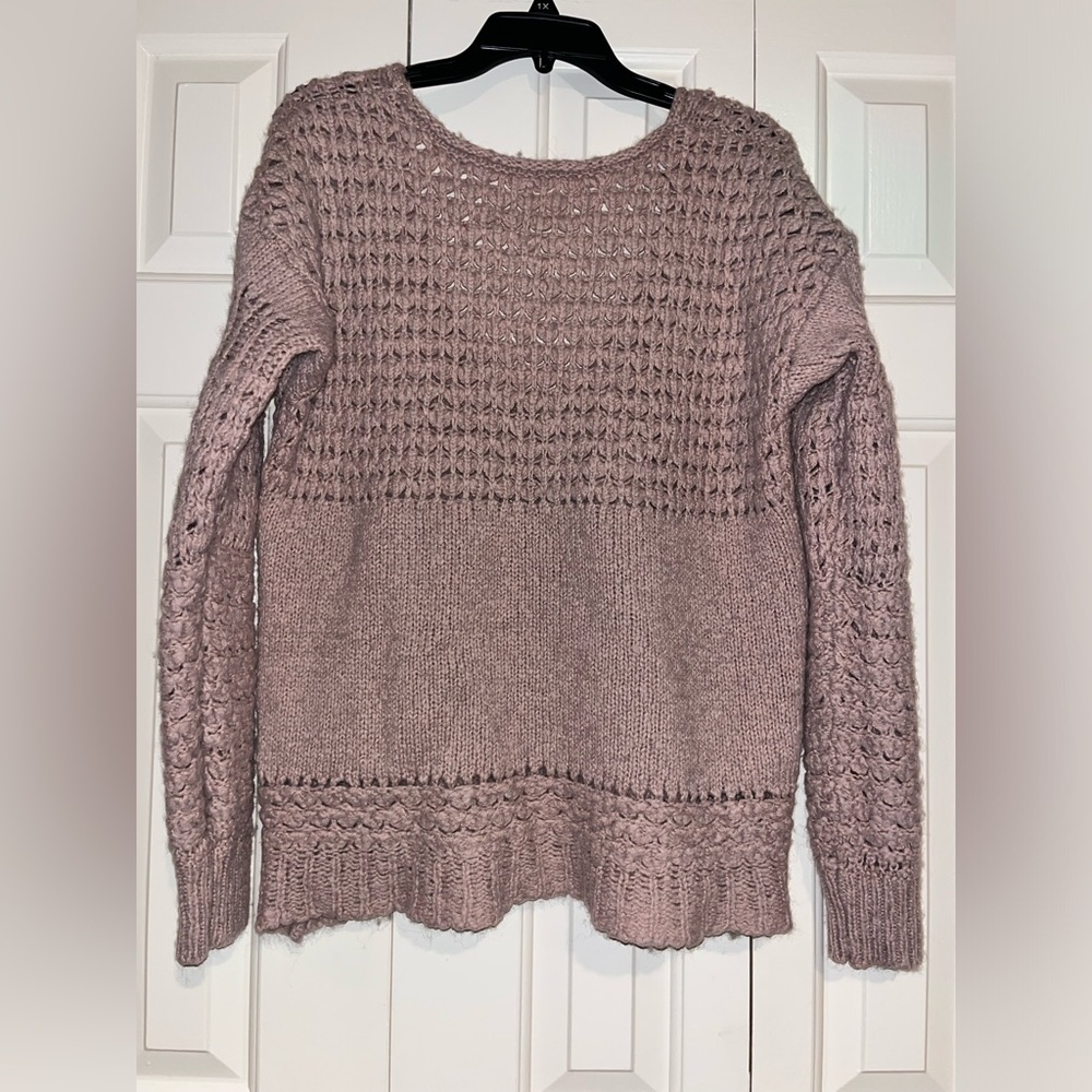 Free People Womens Crashing Waves Slouchy Oversized Wool Knit Pullover Sweater - Picture 9 of 10